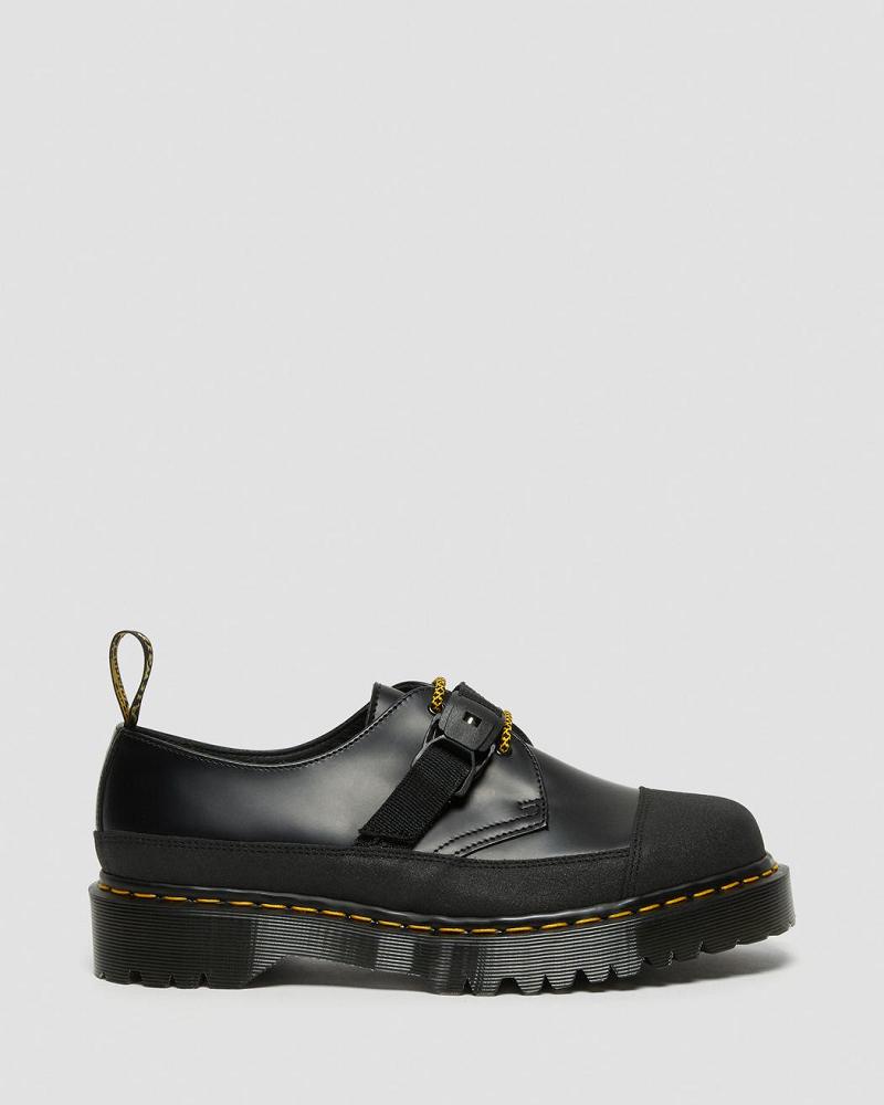 Dr Martens 1461 Made In England Bex Tech Smooth Læder Oxford Sko Dame Sort | DK 352NWY